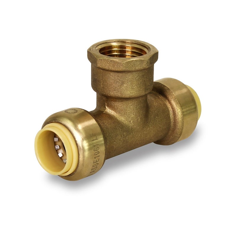 SUPPLYGIANT Supply Giant VQDUG34 Push x Push X Female 1/2 Inch Quick & Easy Installation with Corrosion Resistant to Improve Longevity, Connects Copper, CTS CPVC & PEX Pipes - Image 1